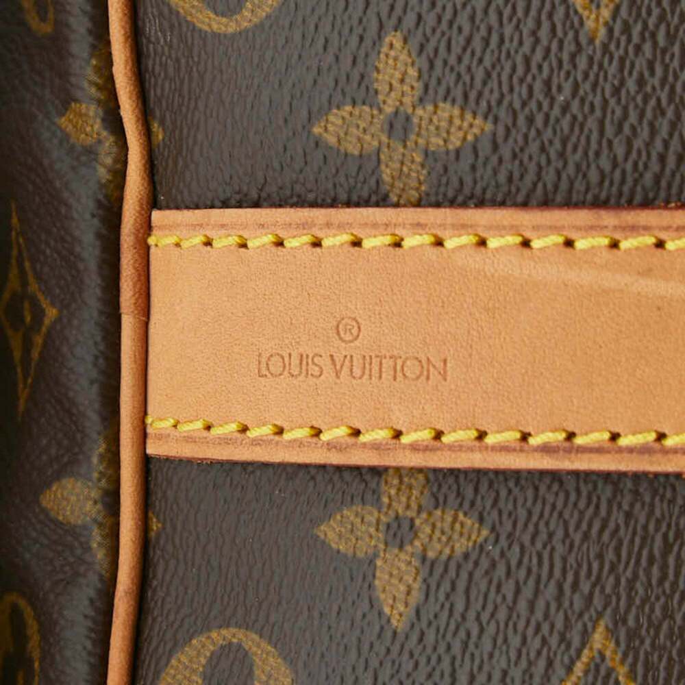 LOUIS VUITTON Brown Monogram Leather Keepall 50 Boston Bag - Picture 9 of 10